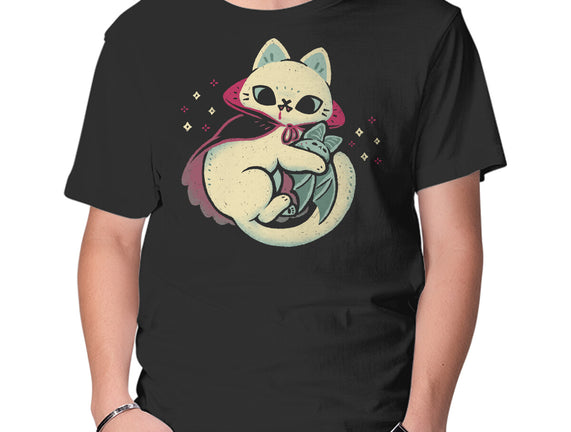 Cute Vampire Cat Bites Bat