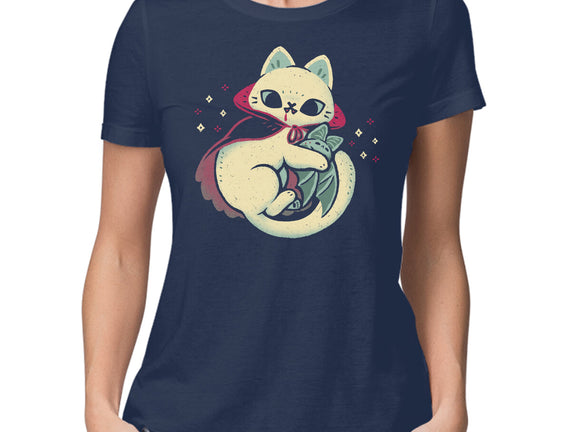 Cute Vampire Cat Bites Bat