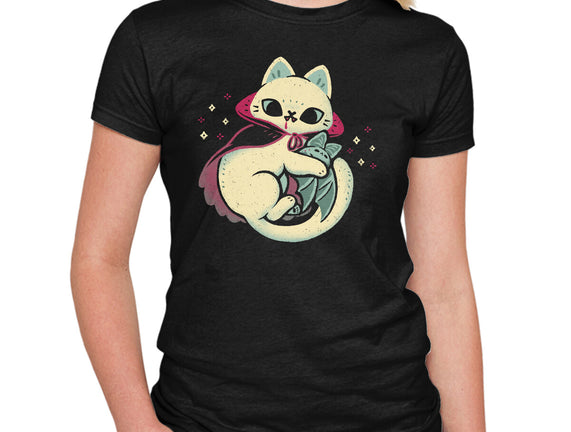 Cute Vampire Cat Bites Bat