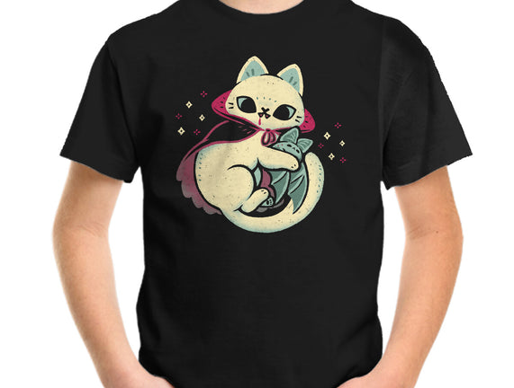Cute Vampire Cat Bites Bat