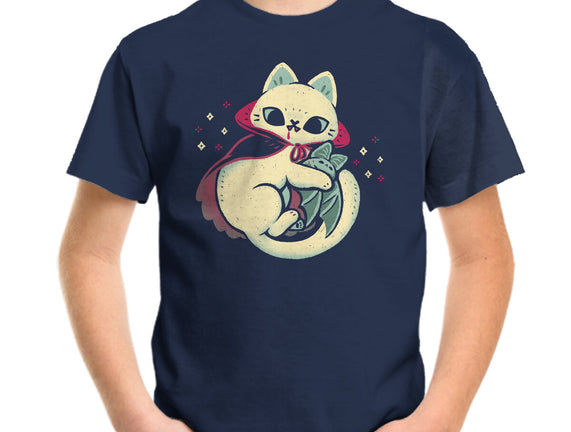 Cute Vampire Cat Bites Bat