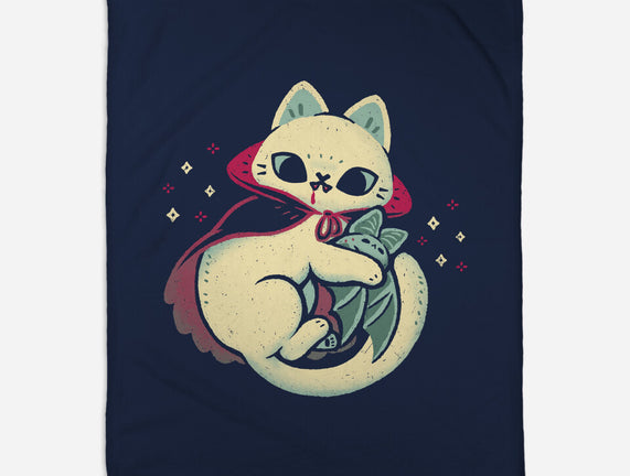 Cute Vampire Cat Bites Bat