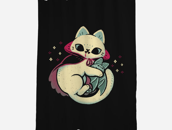 Cute Vampire Cat Bites Bat