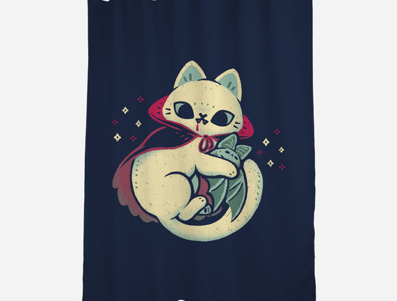 Cute Vampire Cat Bites Bat