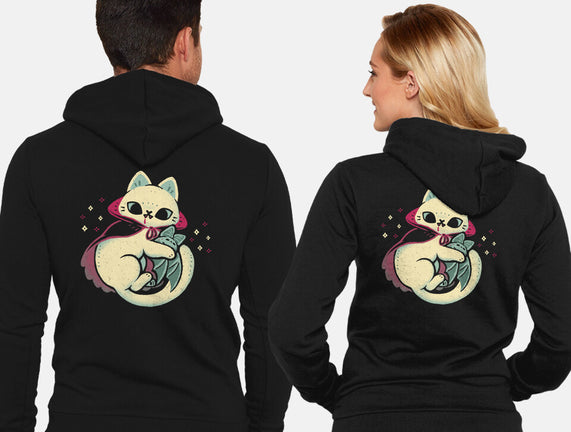 Cute Vampire Cat Bites Bat