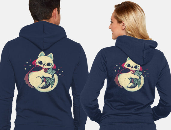 Cute Vampire Cat Bites Bat