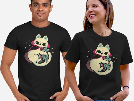 Cute Vampire Cat Bites Bat