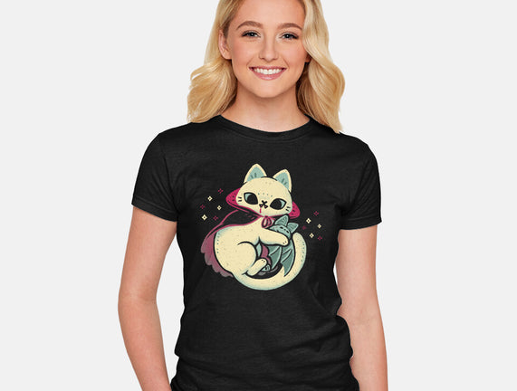 Cute Vampire Cat Bites Bat