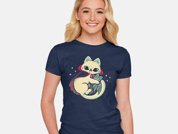 Cute Vampire Cat Bites Bat