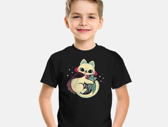 Cute Vampire Cat Bites Bat