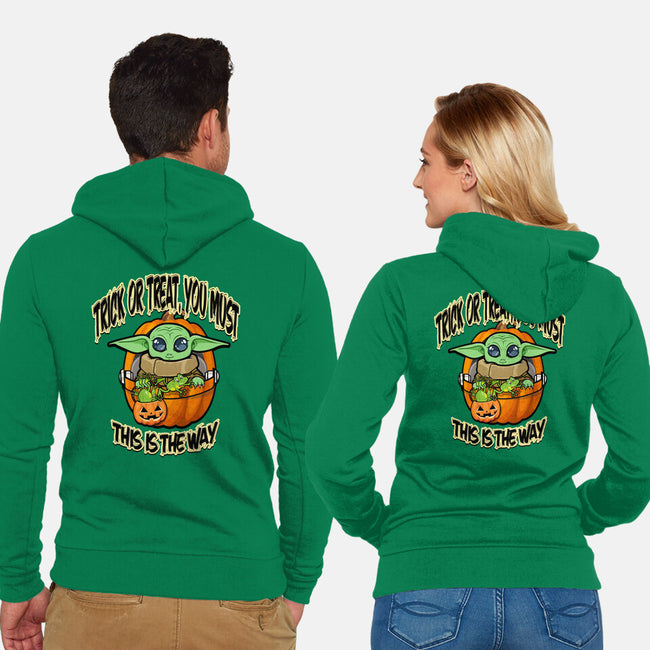 Trick Or Treat You Must-Unisex-Zip-Up-Sweatshirt-palmstreet