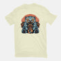 Blue Tiger Red Flame-Mens-Basic-Tee-glitchygorilla