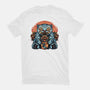 Blue Tiger Red Flame-Womens-Basic-Tee-glitchygorilla