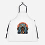 Blue Tiger Red Flame-Unisex-Kitchen-Apron-glitchygorilla