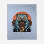 Blue Tiger Red Flame-None-Fleece-Blanket-glitchygorilla
