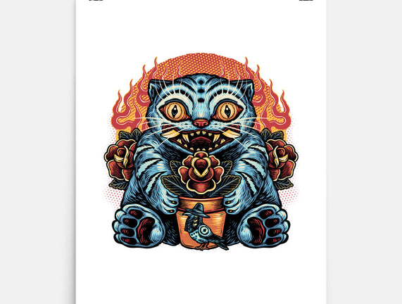 Blue Tiger Red Flame