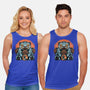 Blue Tiger Red Flame-Unisex-Basic-Tank-glitchygorilla