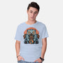 Blue Tiger Red Flame-Mens-Basic-Tee-glitchygorilla