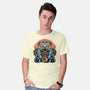 Blue Tiger Red Flame-Mens-Basic-Tee-glitchygorilla
