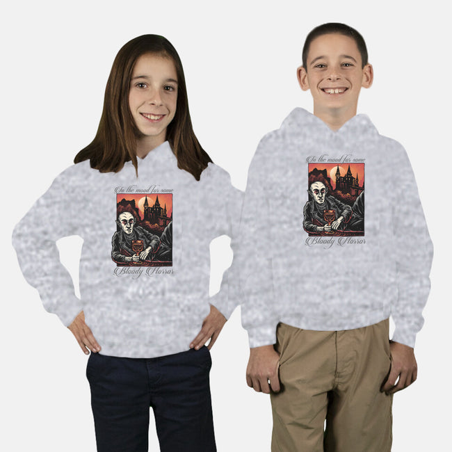 Bloody Horror-Youth-Pullover-Sweatshirt-glitchygorilla