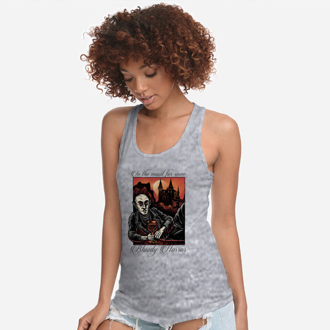 Bloody Horror-Womens-Racerback-Tank-glitchygorilla