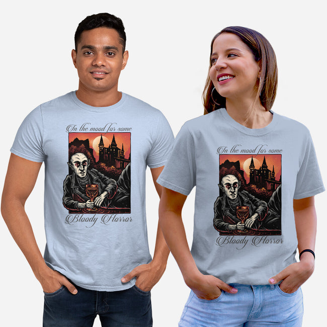 Bloody Horror-Unisex-Basic-Tee-glitchygorilla