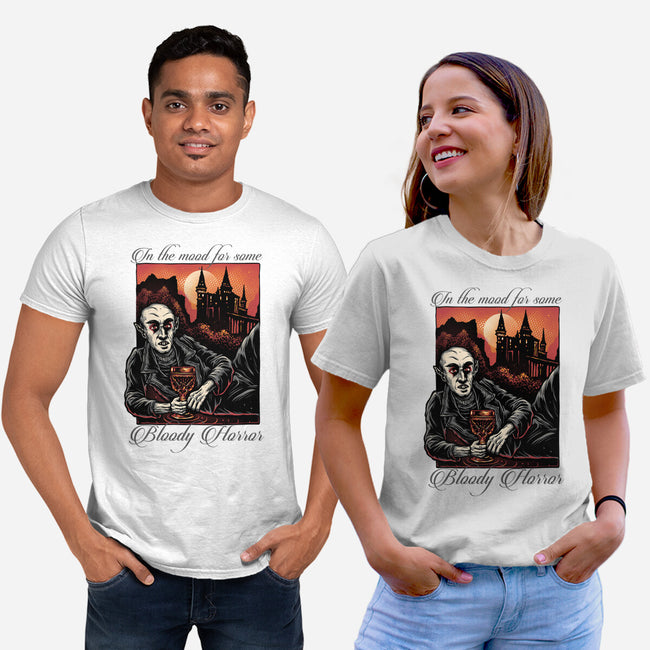 Bloody Horror-Unisex-Basic-Tee-glitchygorilla