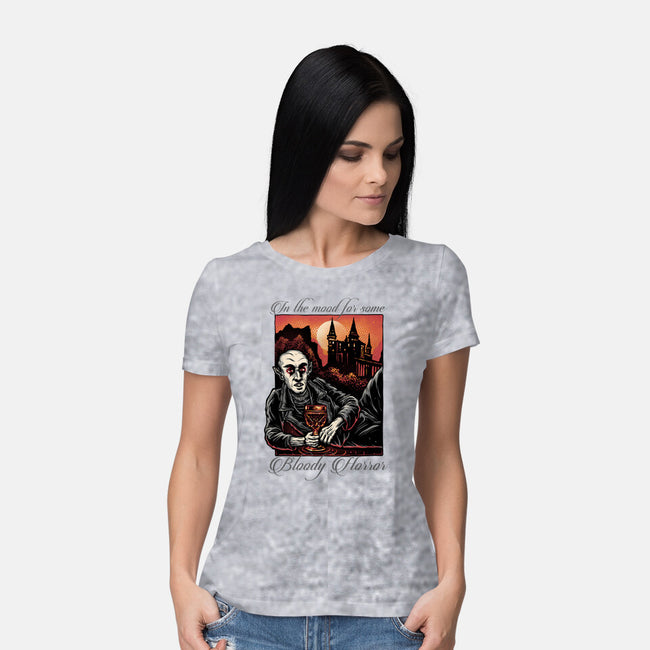 Bloody Horror-Womens-Basic-Tee-glitchygorilla