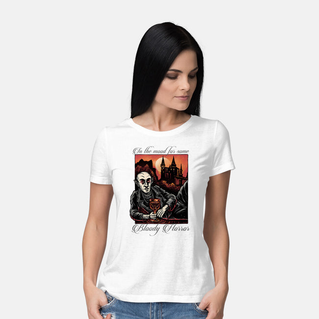 Bloody Horror-Womens-Basic-Tee-glitchygorilla