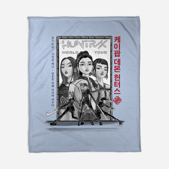 Huntrix World Tour Sumi-e-None-Fleece-Blanket-DrMonekers