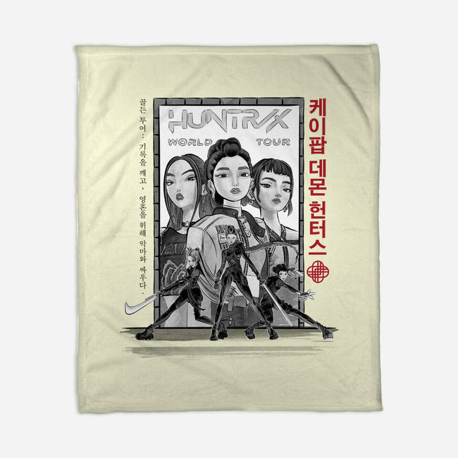Huntrix World Tour Sumi-e-None-Fleece-Blanket-DrMonekers