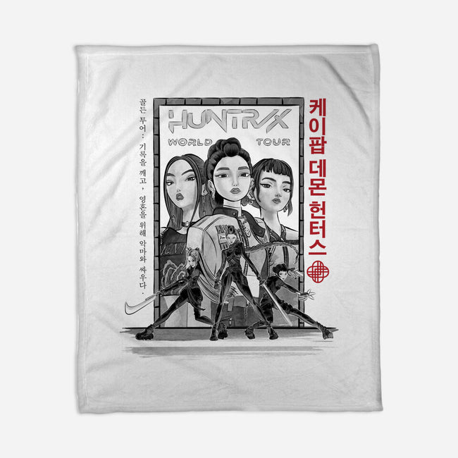 Huntrix World Tour Sumi-e-None-Fleece-Blanket-DrMonekers