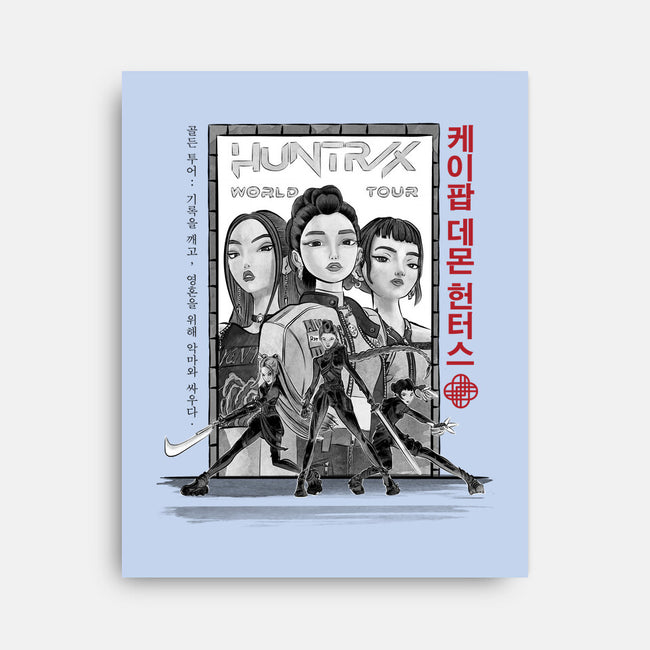 Huntrix World Tour Sumi-e-None-Stretched-Canvas-DrMonekers