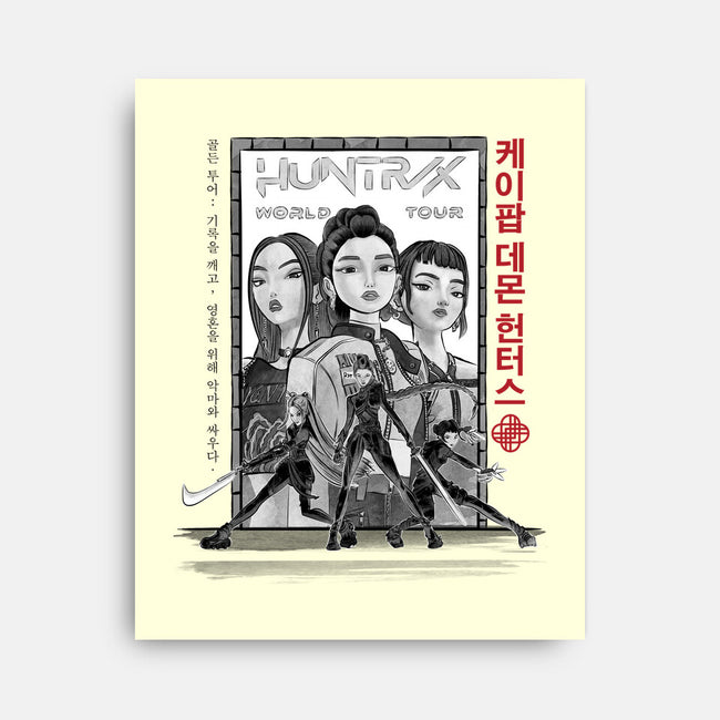 Huntrix World Tour Sumi-e-None-Stretched-Canvas-DrMonekers