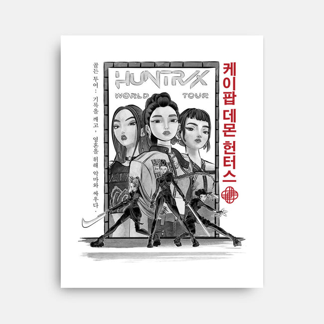 Huntrix World Tour Sumi-e-None-Stretched-Canvas-DrMonekers