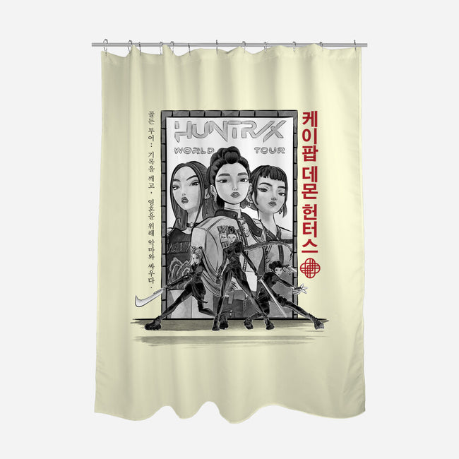 Huntrix World Tour Sumi-e-None-Polyester-Shower Curtain-DrMonekers