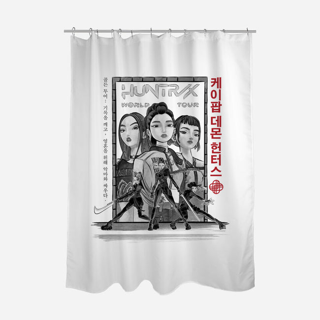 Huntrix World Tour Sumi-e-None-Polyester-Shower Curtain-DrMonekers