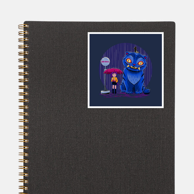 Cat In The Rain-None-Glossy-Sticker-rmatix