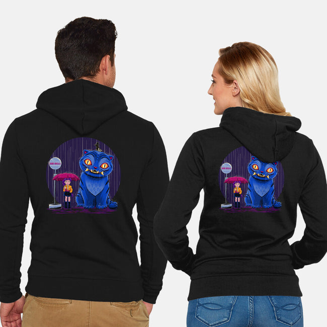 Cat In The Rain-Unisex-Zip-Up-Sweatshirt-rmatix