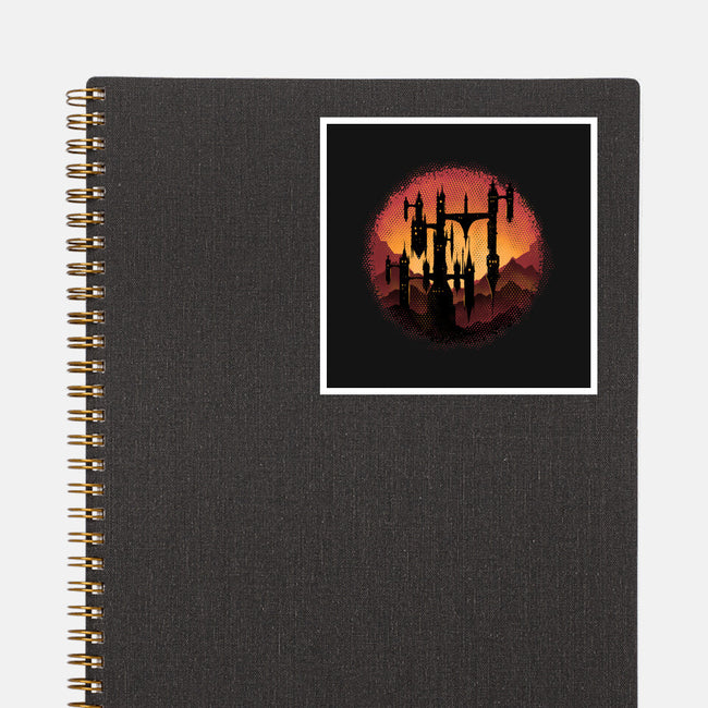 Castle Sunset-None-Glossy-Sticker-glitchygorilla