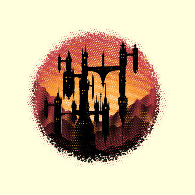 Castle Sunset-None-Fleece-Blanket-glitchygorilla