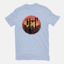 Castle Sunset-Mens-Basic-Tee-glitchygorilla