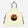 Castle Sunset-Unisex-Kitchen-Apron-glitchygorilla