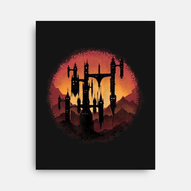 Castle Sunset-None-Stretched-Canvas-glitchygorilla