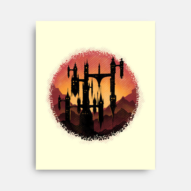 Castle Sunset-None-Stretched-Canvas-glitchygorilla