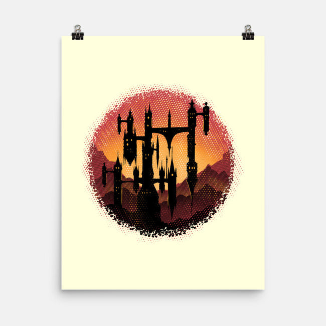 Castle Sunset-None-Matte-Poster-glitchygorilla