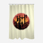 Castle Sunset-None-Polyester-Shower Curtain-glitchygorilla