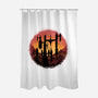 Castle Sunset-None-Polyester-Shower Curtain-glitchygorilla