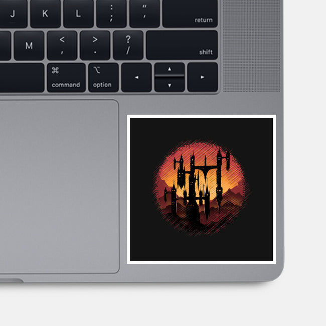 Castle Sunset-None-Glossy-Sticker-glitchygorilla