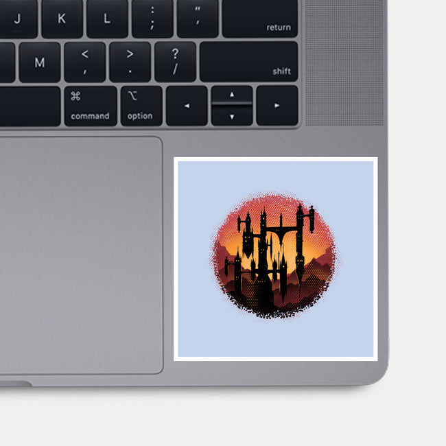 Castle Sunset-None-Glossy-Sticker-glitchygorilla